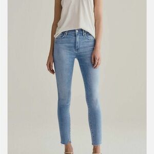 AGOLDE Sophie Mid Rise Ankle Skinny Jeans Light Blue Women's Size 24